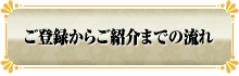 ご登録からご紹介までの流れ